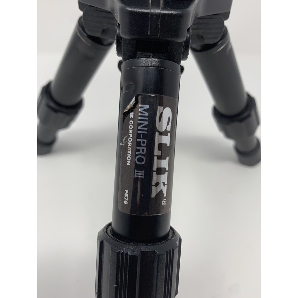 SLIK MINI-PRO III 2-Section Aluminum Tabletop Tripod with‎ Ball Head SBH-100 - Picture 2 of 7